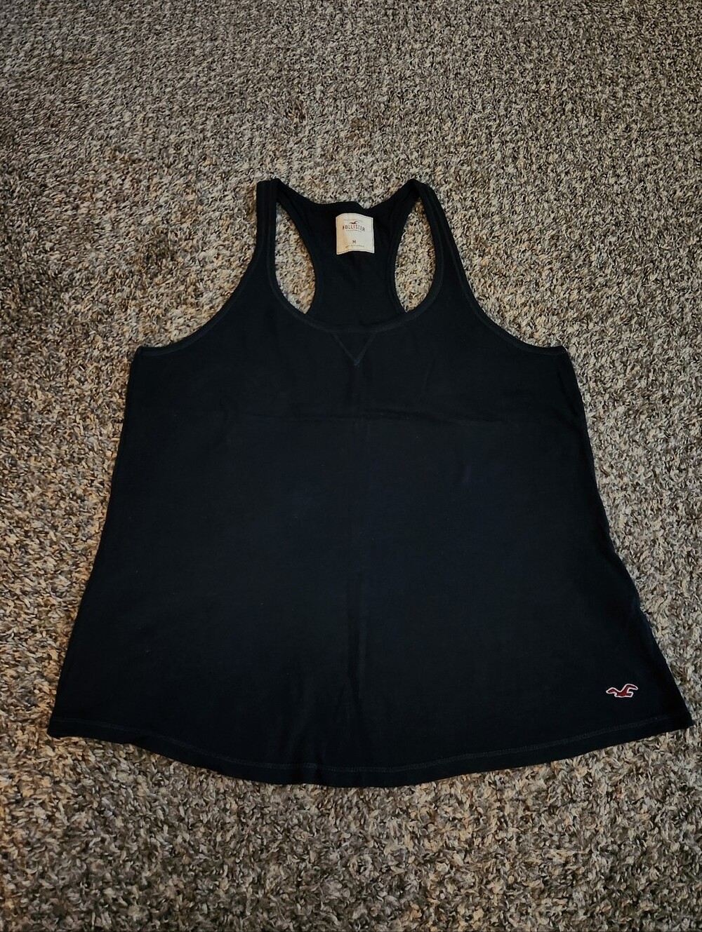 Hollister Cotton Soft Racerback Tank Top Navy Blue Medium